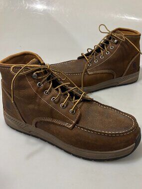 Carhartt 10.5W Brown Leather Slip Resistant Work Oxford Boots CMX4023